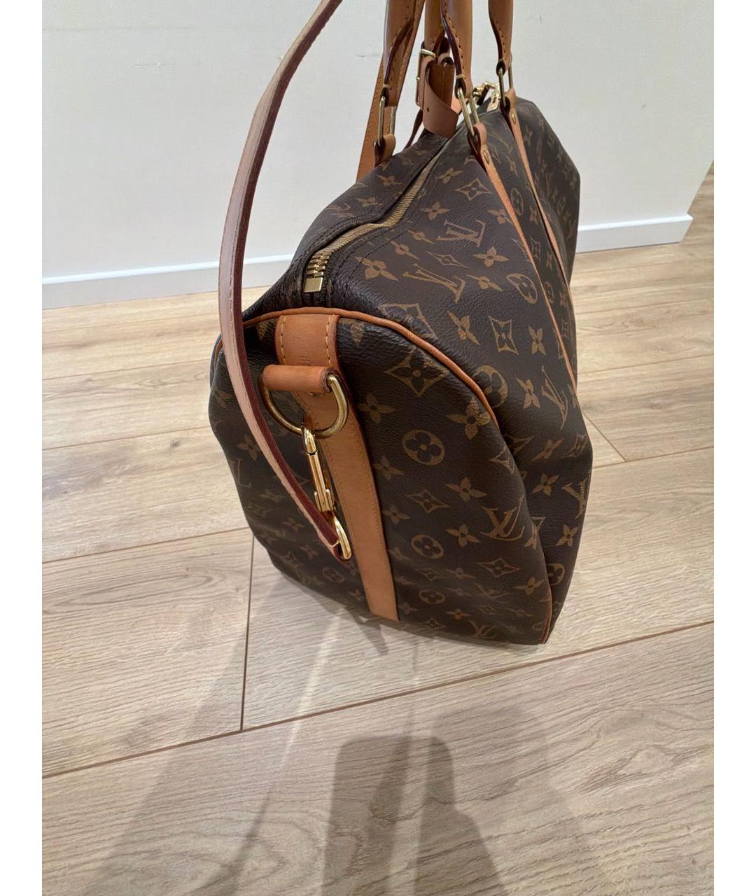 LOUIS VUITTON Бежевая кожаная дорожная/спортивная сумка, фото 2