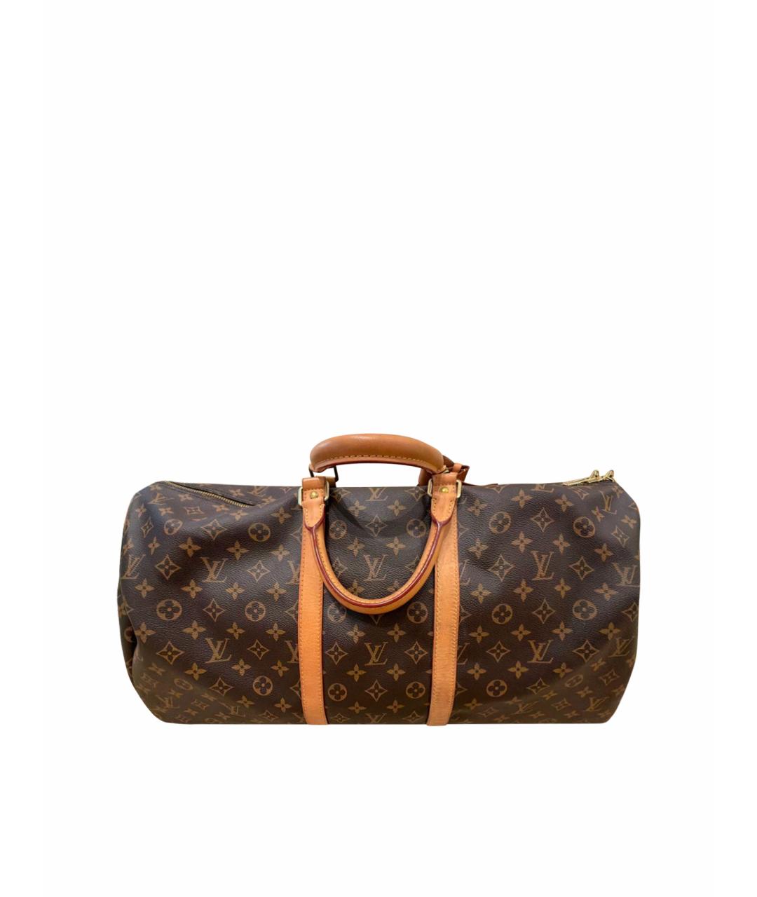 LOUIS VUITTON Бежевая кожаная дорожная/спортивная сумка, фото 1