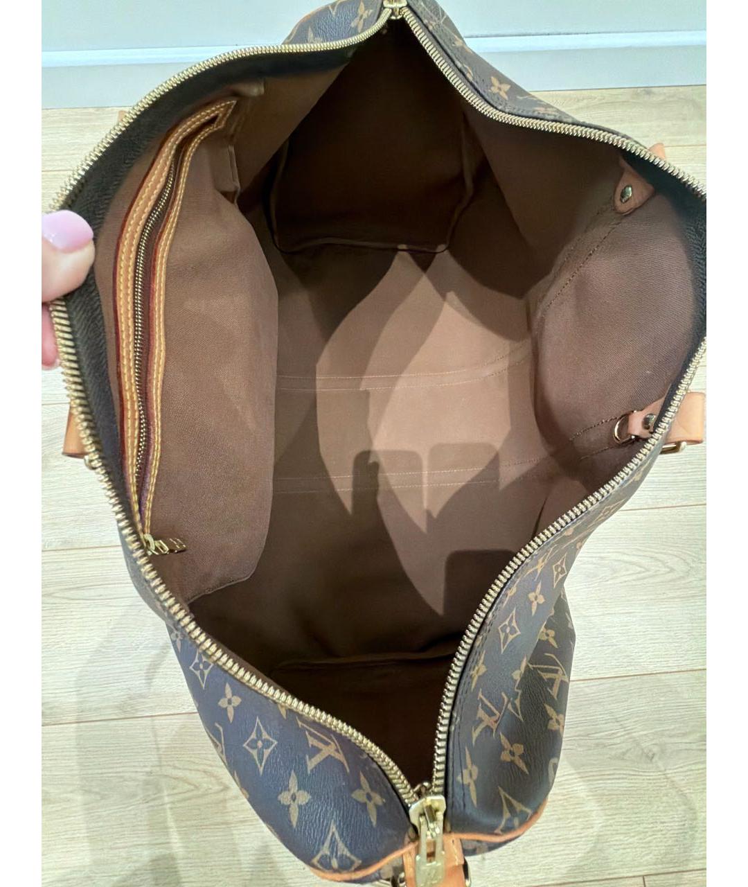 LOUIS VUITTON Бежевая кожаная дорожная/спортивная сумка, фото 4