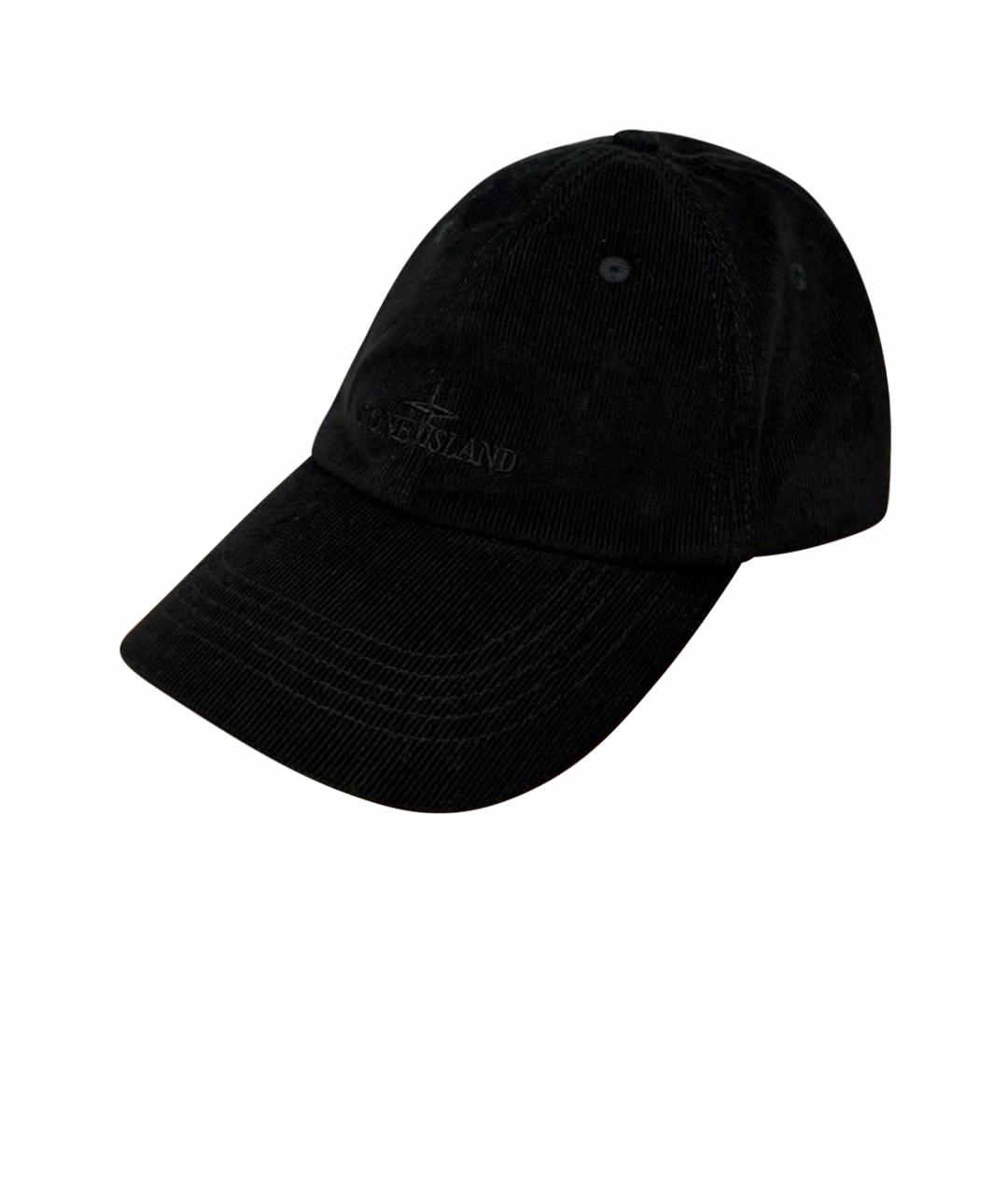 STONE ISLAND Черная хлопковая кепка/бейсболка, фото 1