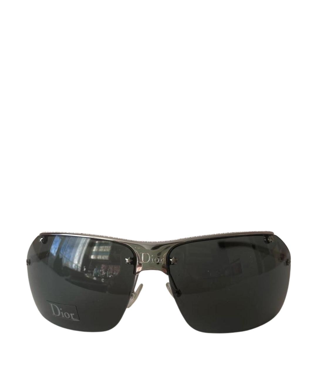CHRISTIAN DIOR Черные металлические солнцезащитные очки, фото 1