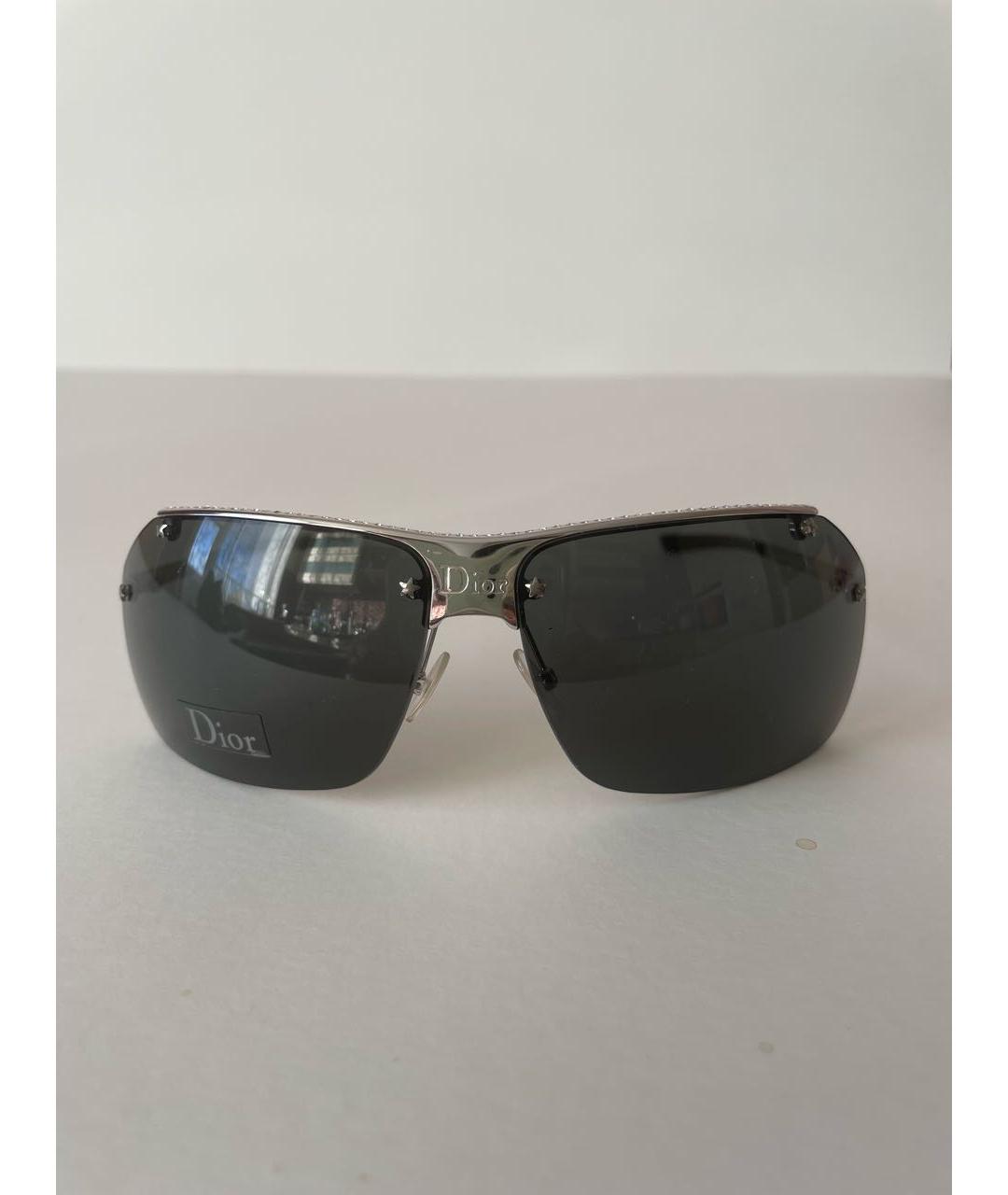 CHRISTIAN DIOR Черные металлические солнцезащитные очки, фото 9