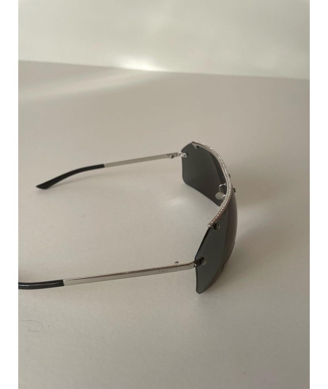 CHRISTIAN DIOR Черные металлические солнцезащитные очки, фото 6