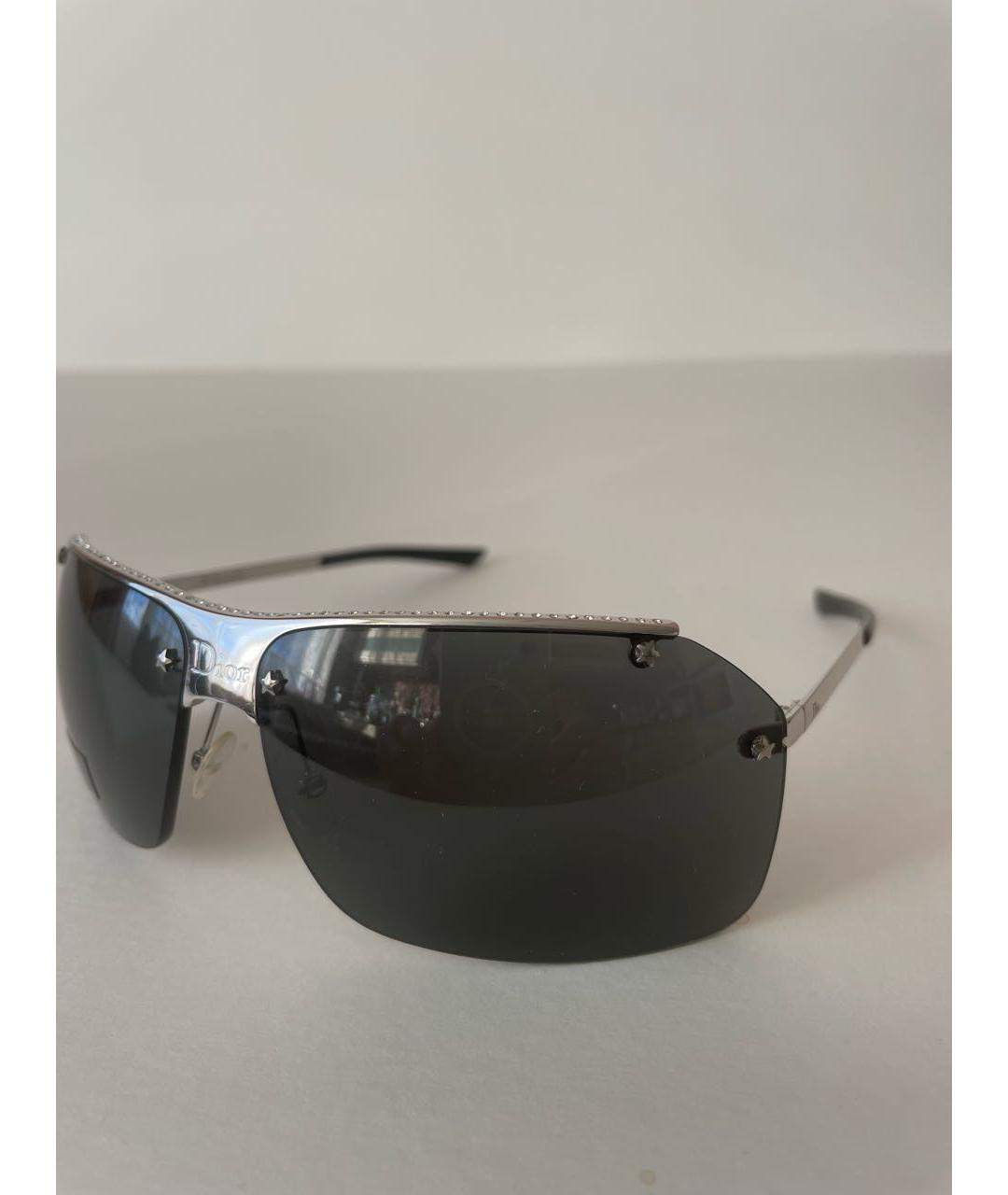 CHRISTIAN DIOR Черные металлические солнцезащитные очки, фото 2