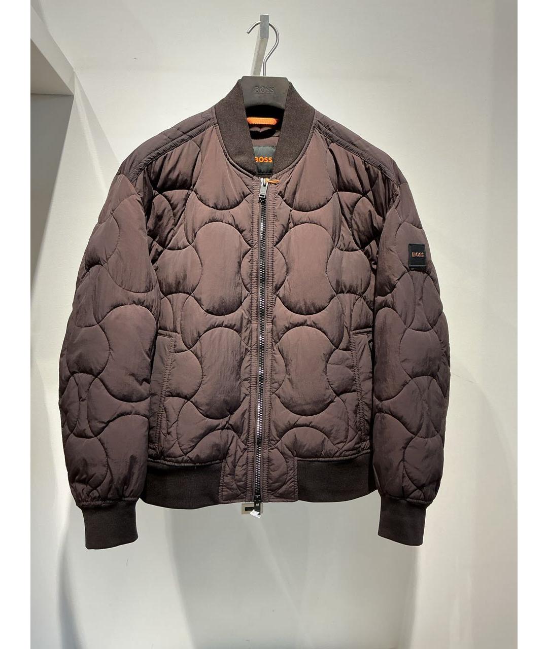 HUGO BOSS Коричневая полиэстеровая куртка, фото 4