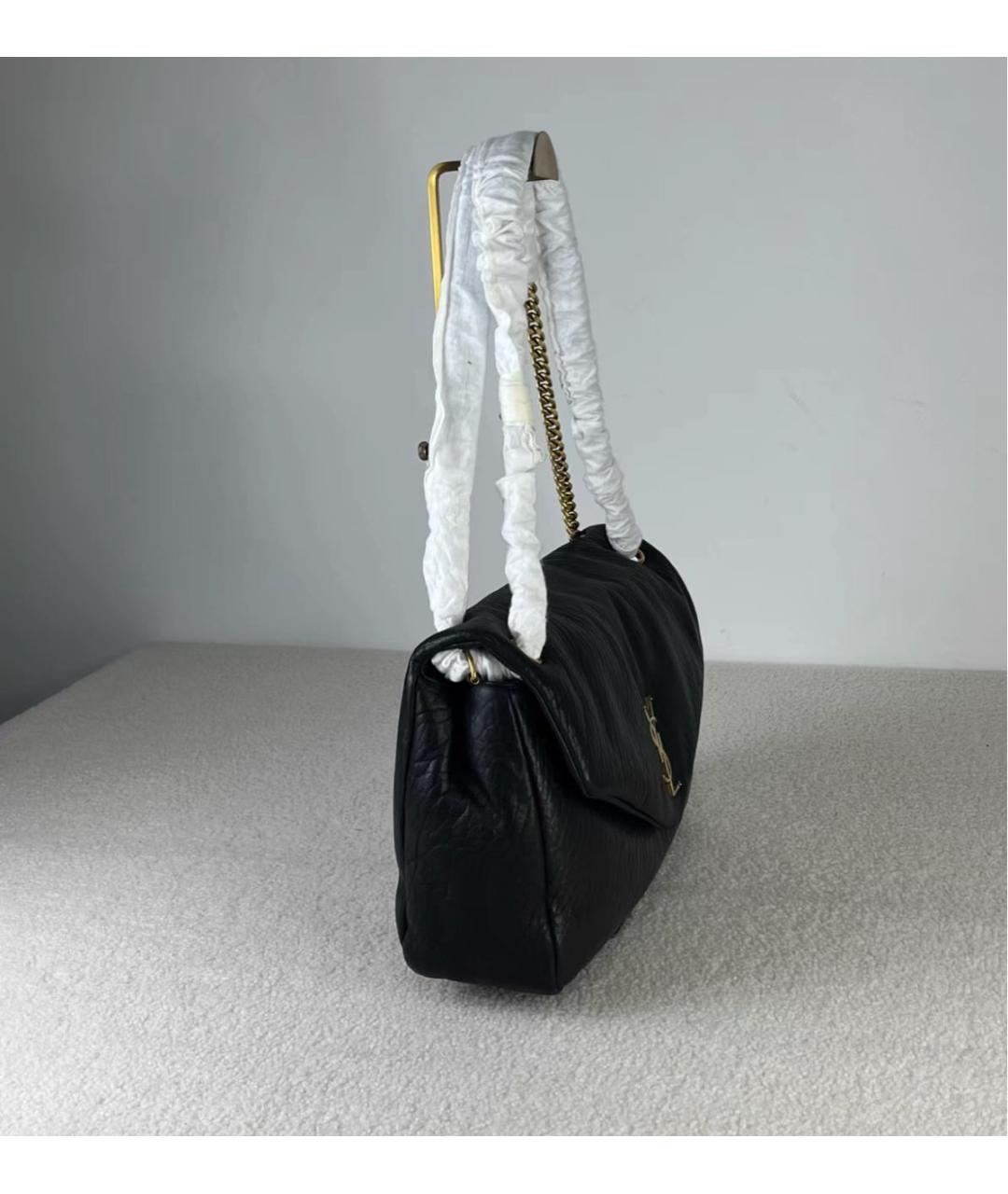 SAINT LAURENT Черная кожаная сумка через плечо, фото 3