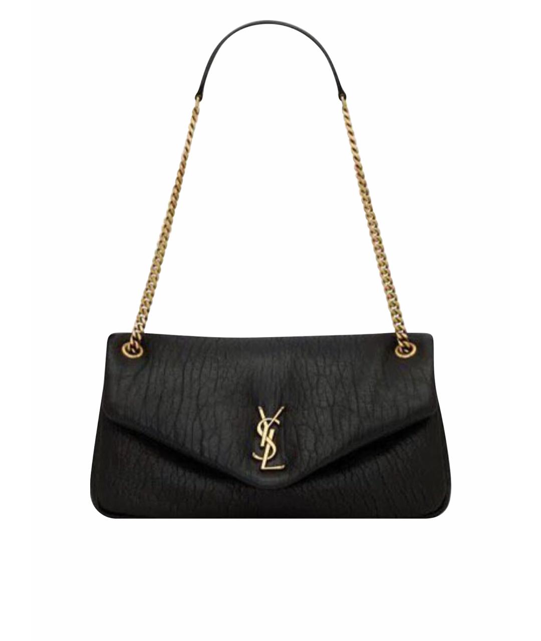 SAINT LAURENT Черная кожаная сумка через плечо, фото 1