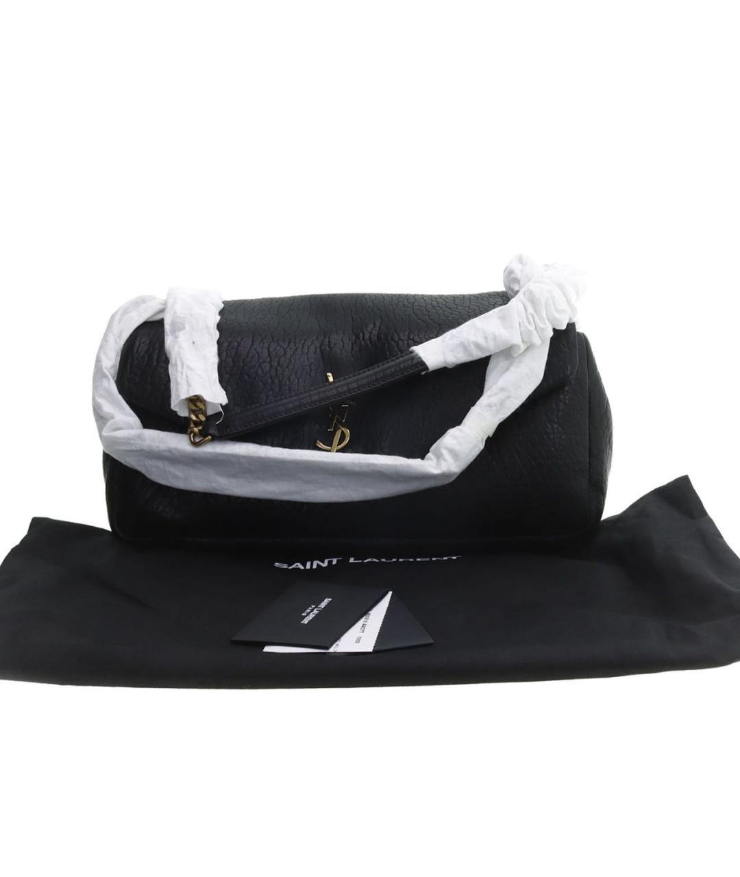 SAINT LAURENT Черная кожаная сумка через плечо, фото 6