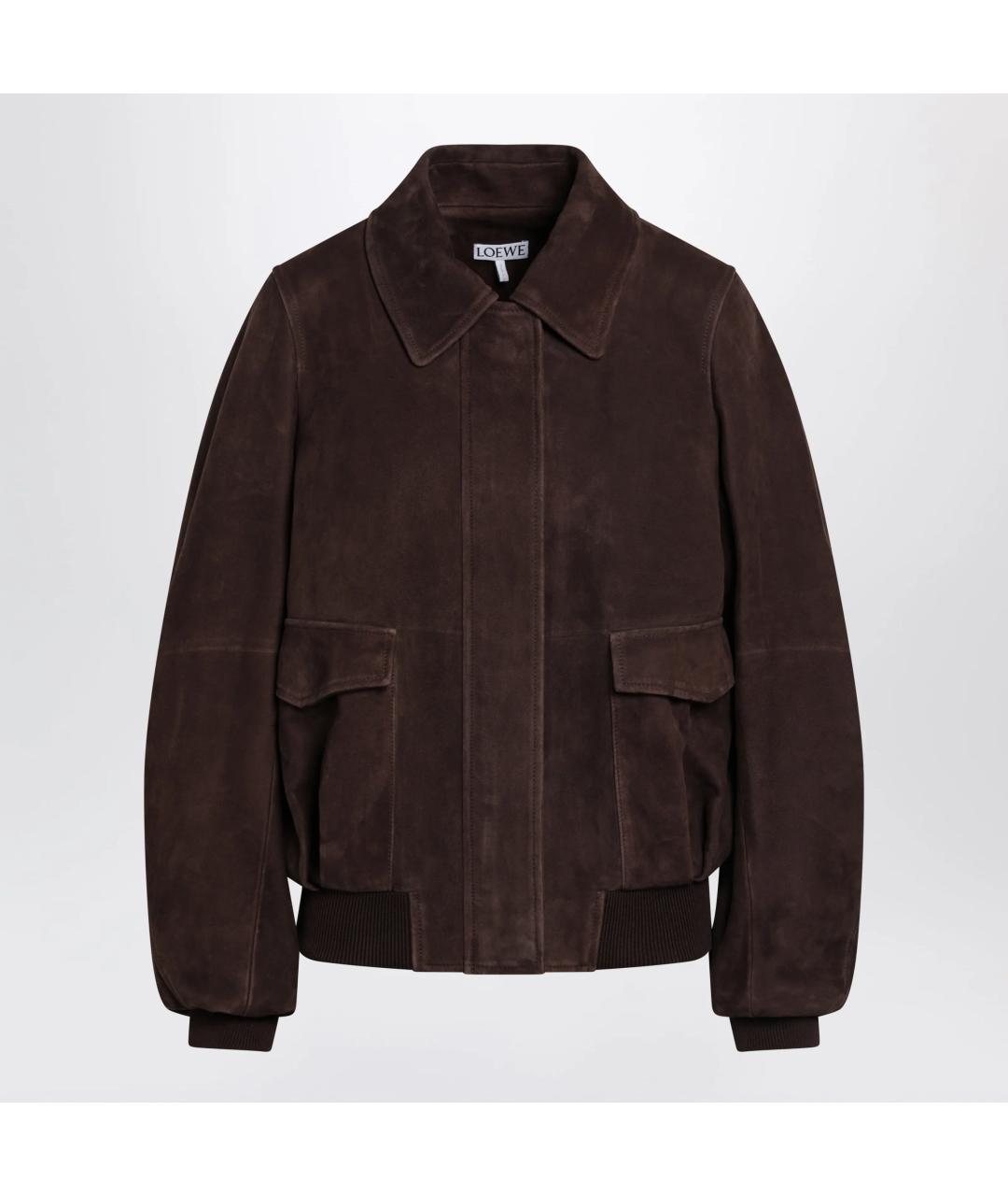 LOEWE Коричневая замшевая куртка, фото 3