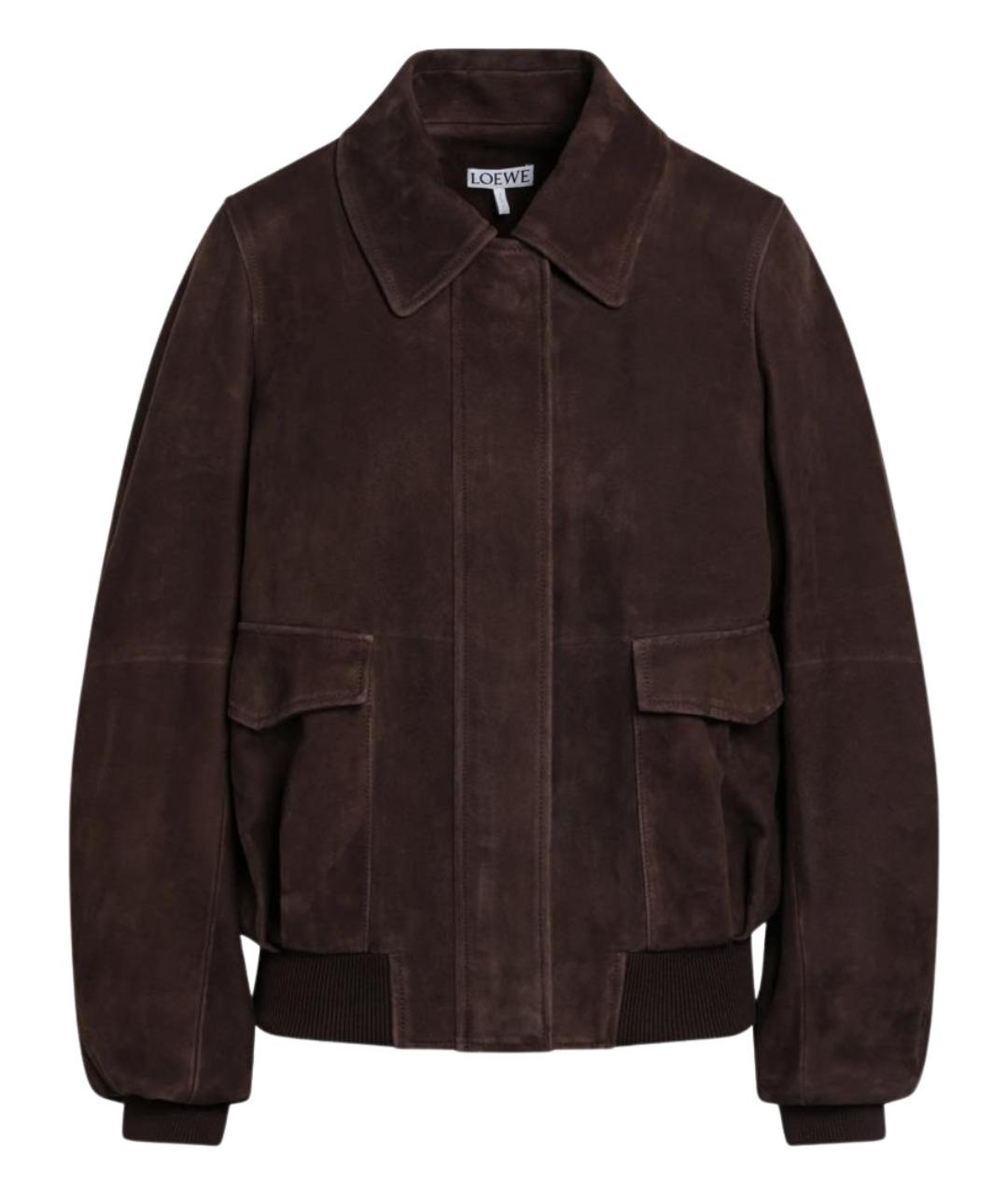 LOEWE Коричневая замшевая куртка, фото 1