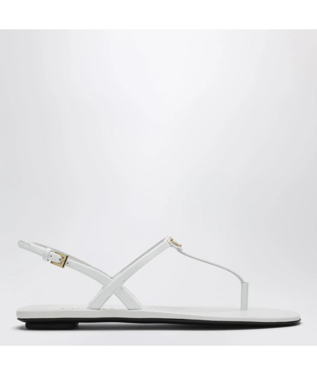 PRADA Белые кожаные сандалии, фото 3