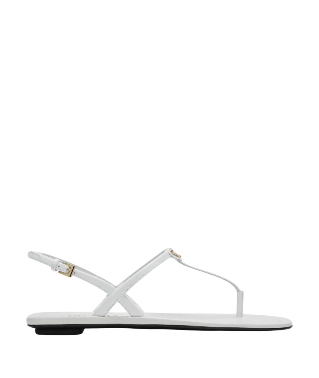 PRADA Белые кожаные сандалии, фото 1