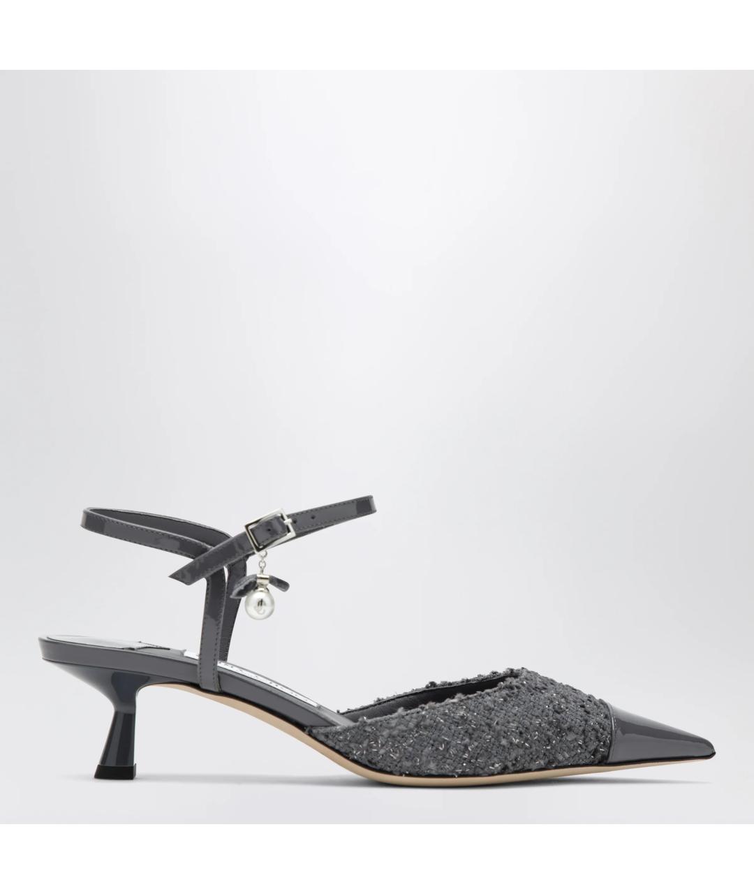 JIMMY CHOO Серые текстильные туфли, фото 3