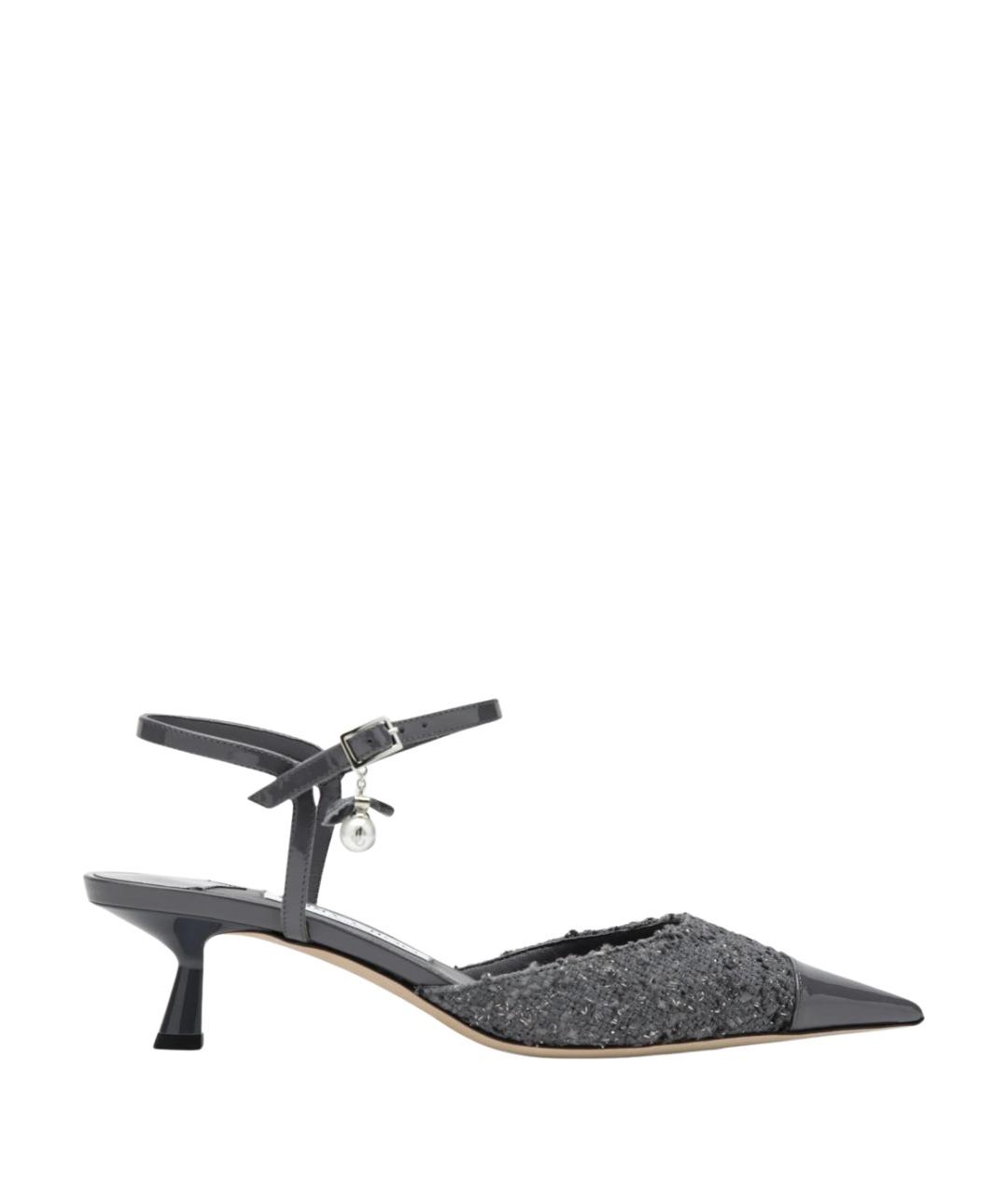 JIMMY CHOO Серые текстильные туфли, фото 1