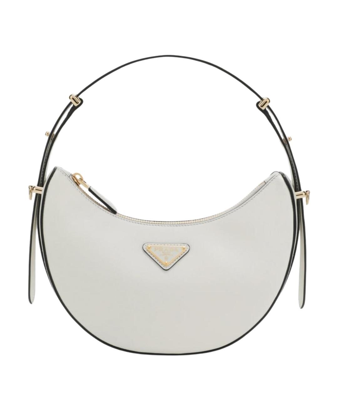 PRADA Белая кожаная сумка через плечо, фото 1