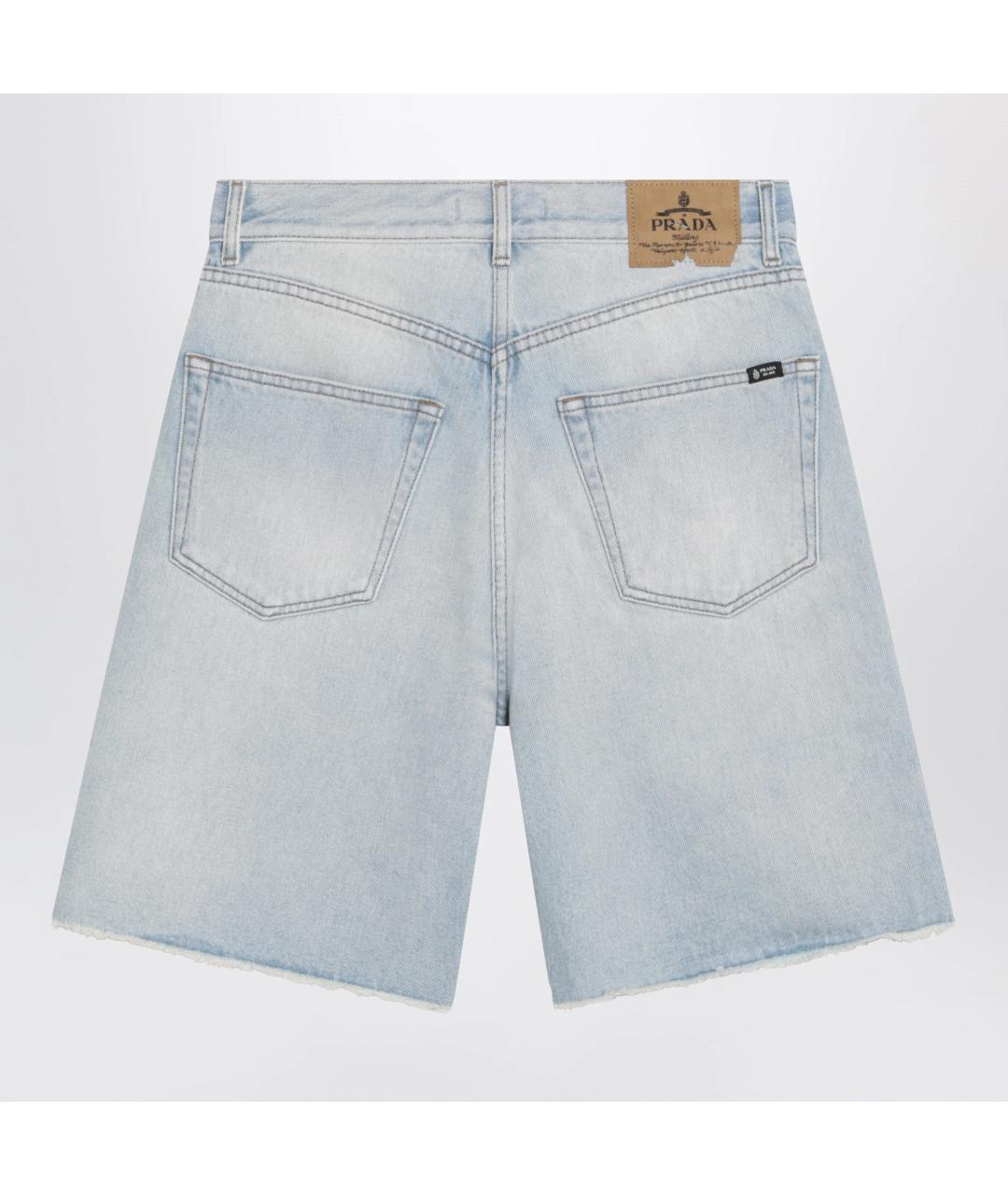 PRADA Голубые деним шорты, фото 2