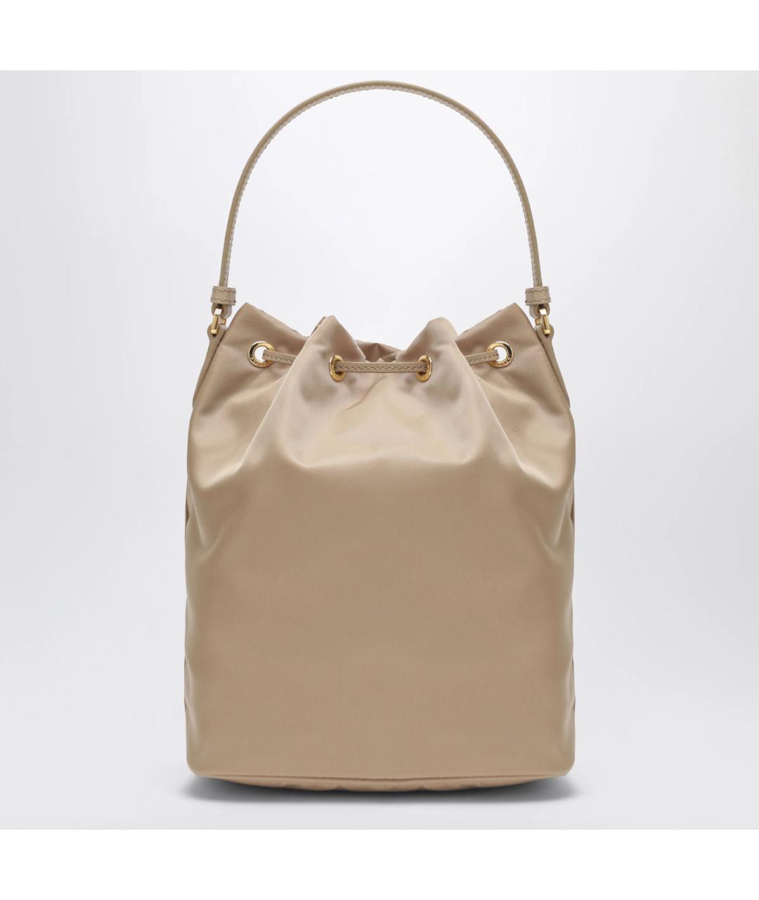 PRADA Бежевая тканевая сумка тоут, фото 2