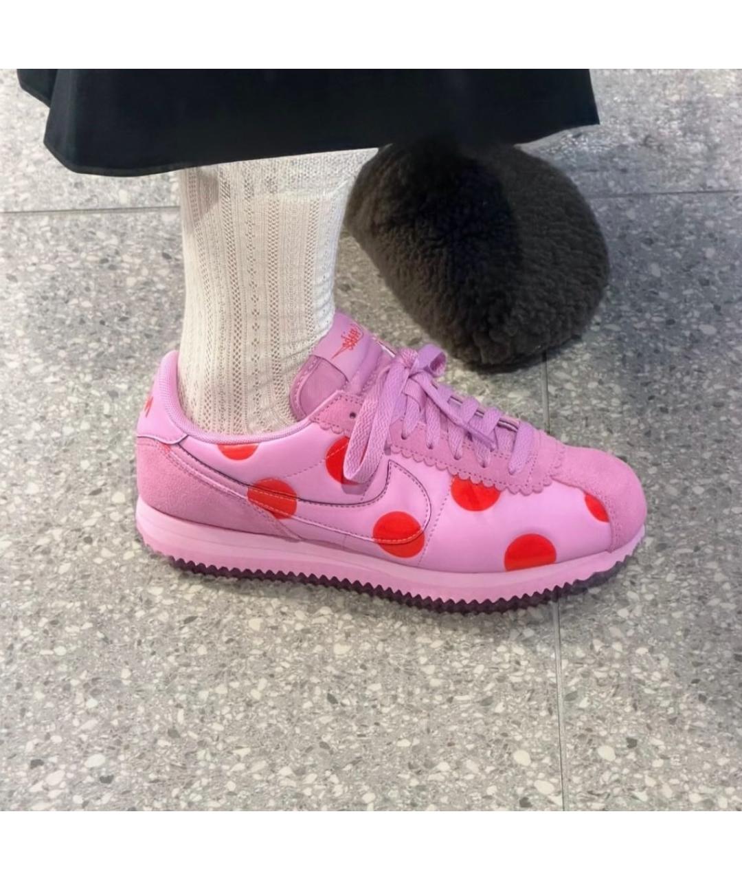 NIKE Розовые кожаные кроссовки, фото 8