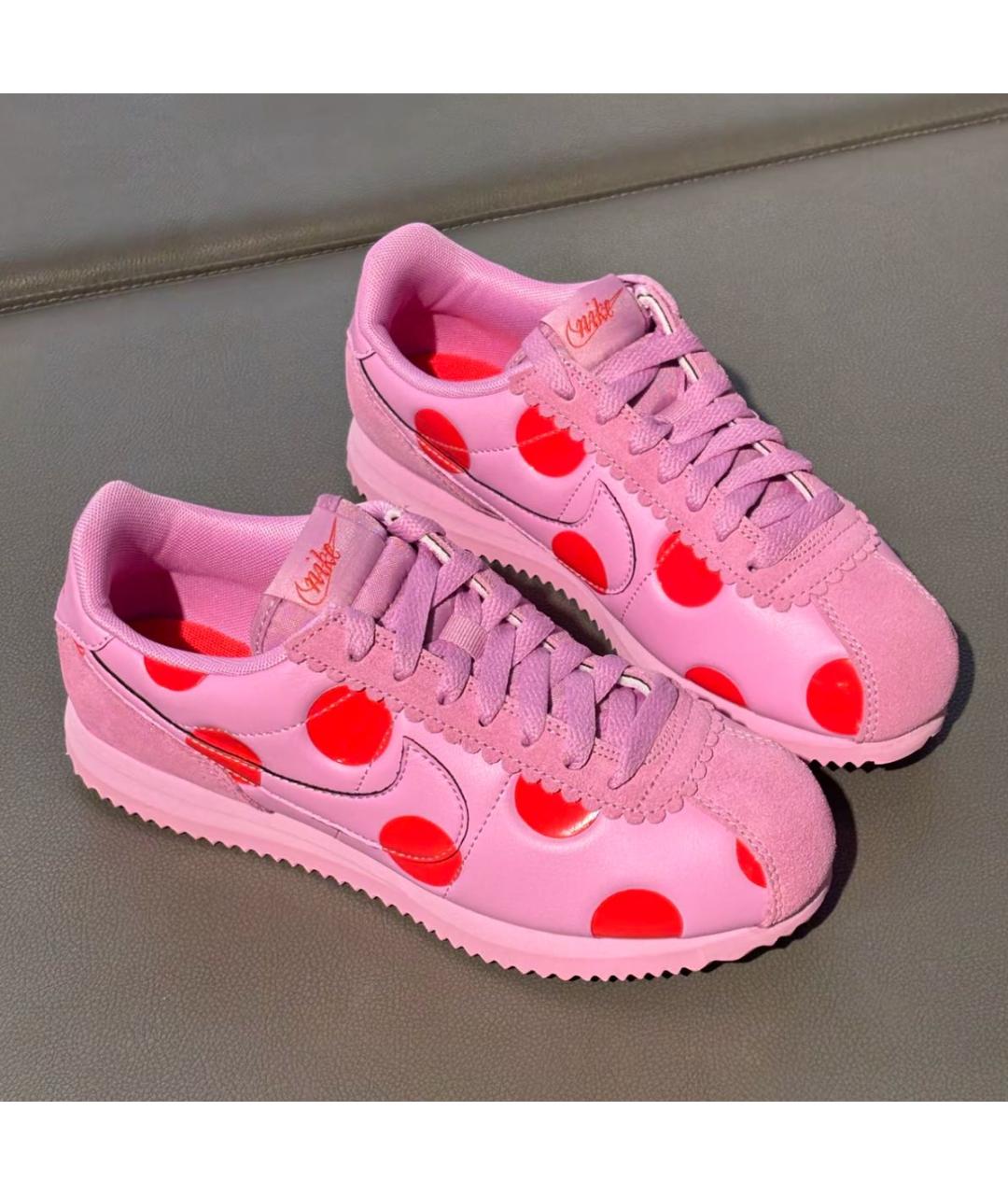 NIKE Розовые кожаные кроссовки, фото 5