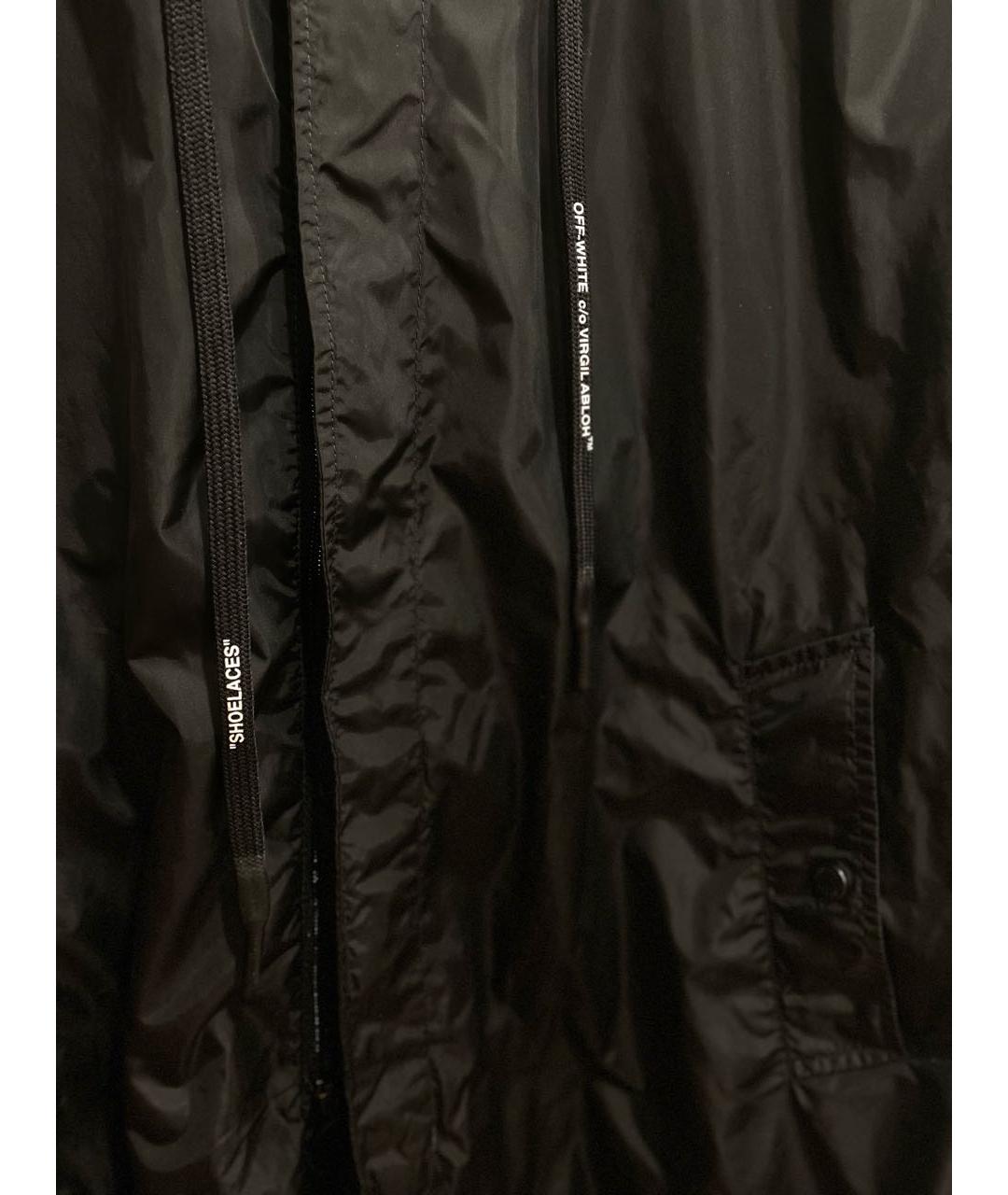 OFF-WHITE Черный полиамидовый тренч / плащ, фото 7