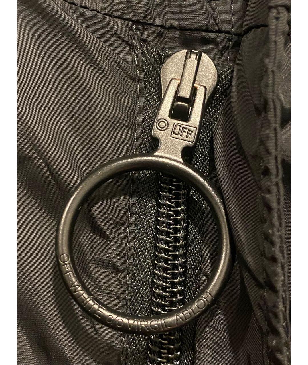 OFF-WHITE Черный полиамидовый тренч / плащ, фото 8