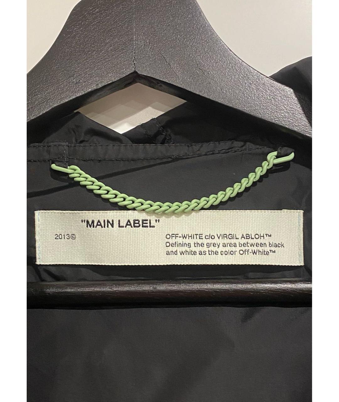 OFF-WHITE Черный полиамидовый тренч / плащ, фото 5