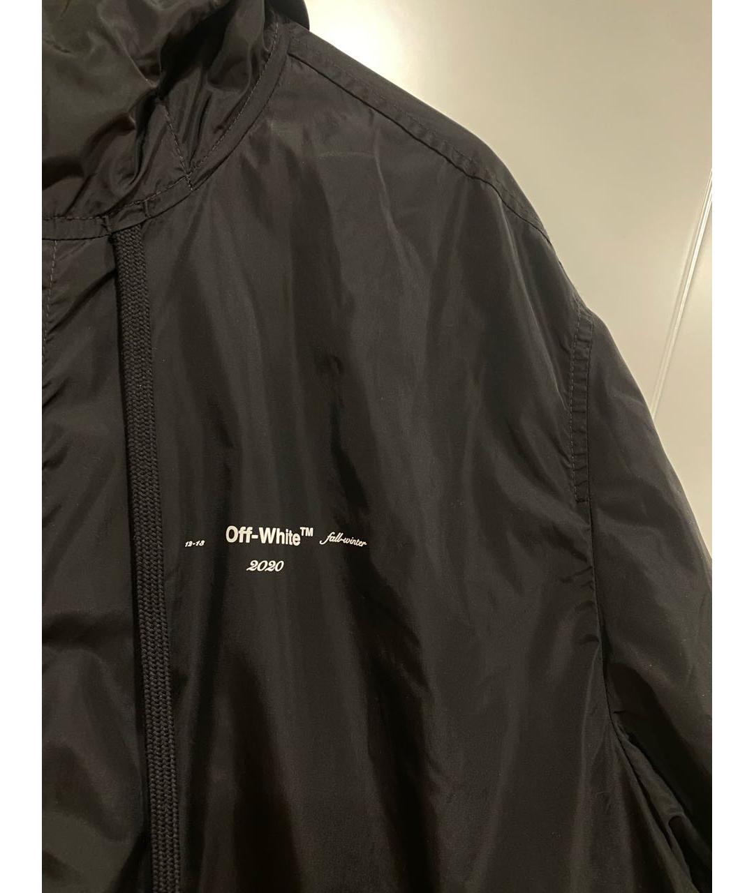 OFF-WHITE Черный полиамидовый тренч / плащ, фото 4