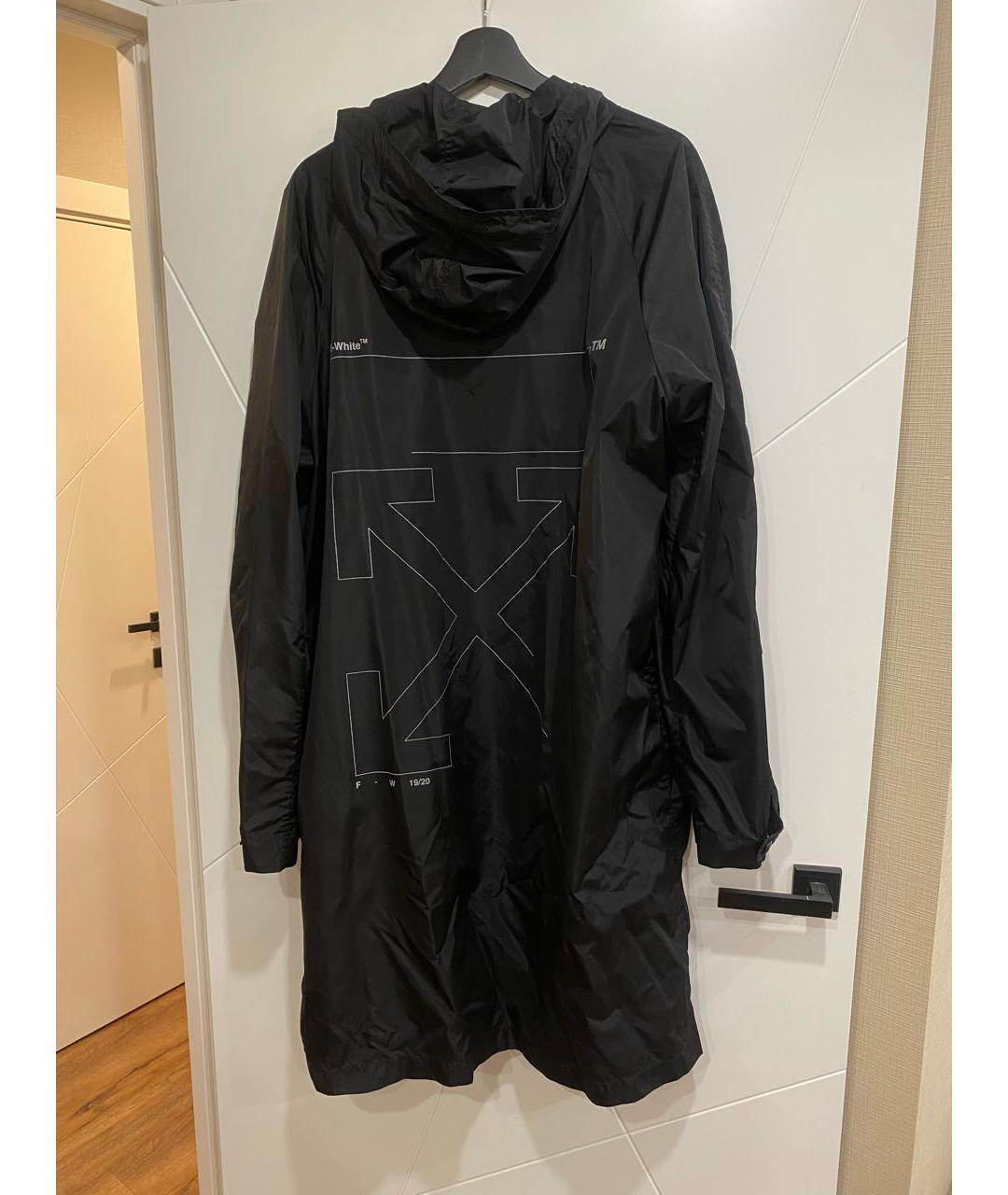 OFF-WHITE Черный полиамидовый тренч / плащ, фото 2