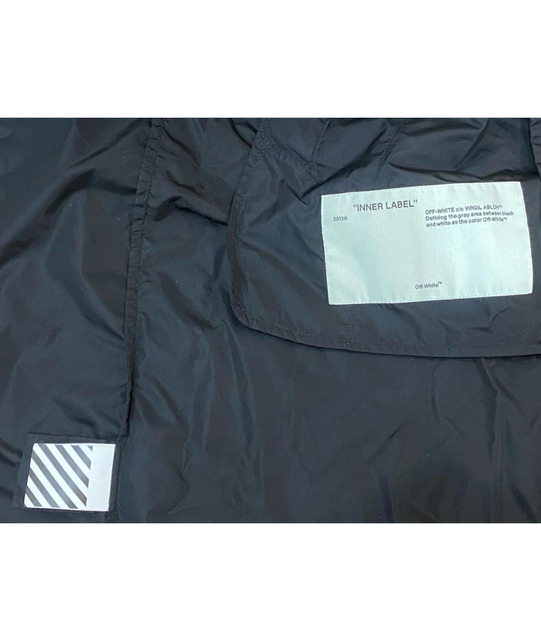 OFF-WHITE Черный полиамидовый тренч / плащ, фото 6