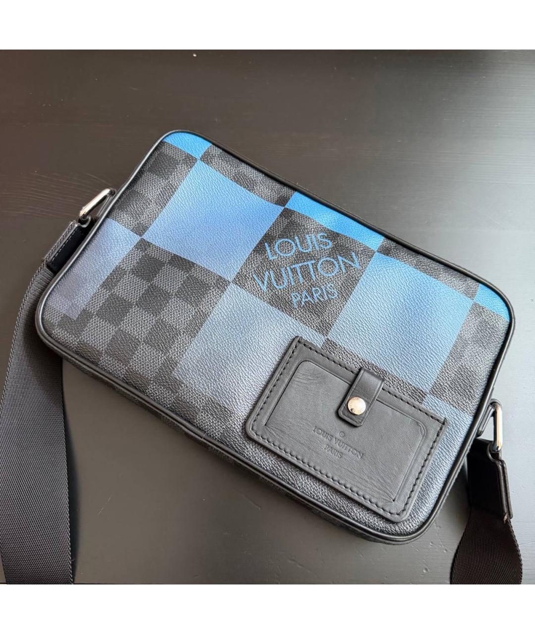 LOUIS VUITTON Синяя деним поясная сумка, фото 2