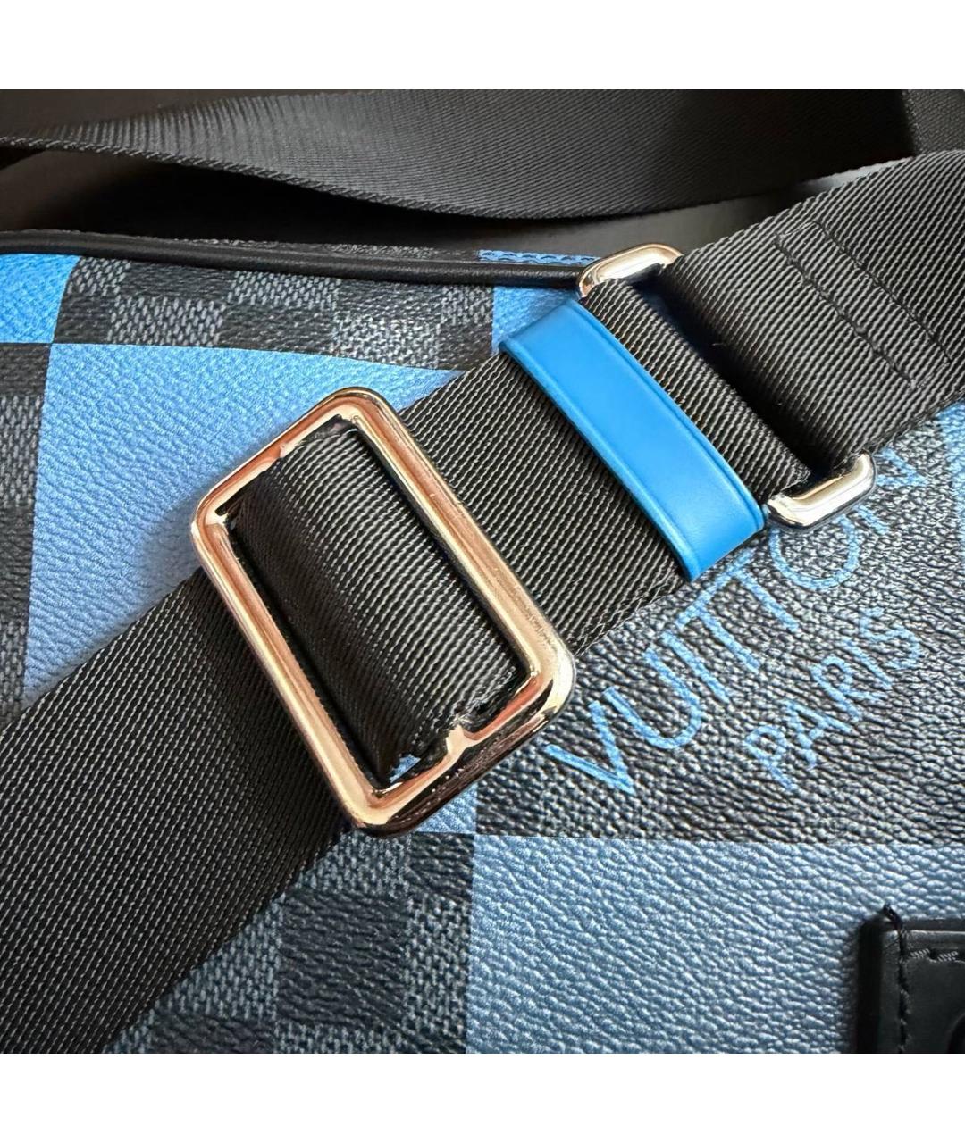 LOUIS VUITTON Синяя деним поясная сумка, фото 4