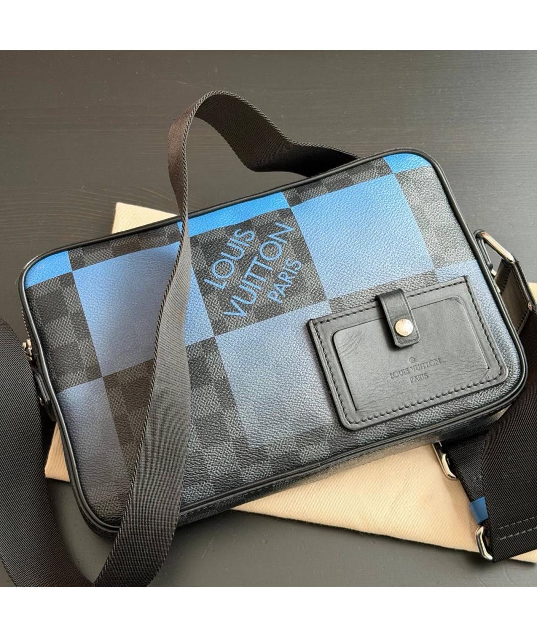 LOUIS VUITTON Синяя деним поясная сумка, фото 9