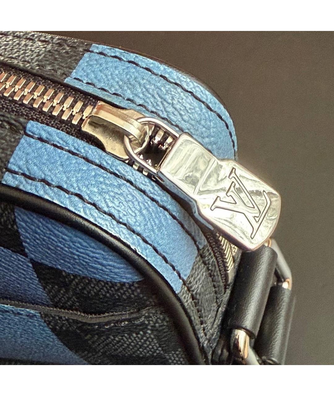 LOUIS VUITTON Синяя деним поясная сумка, фото 5