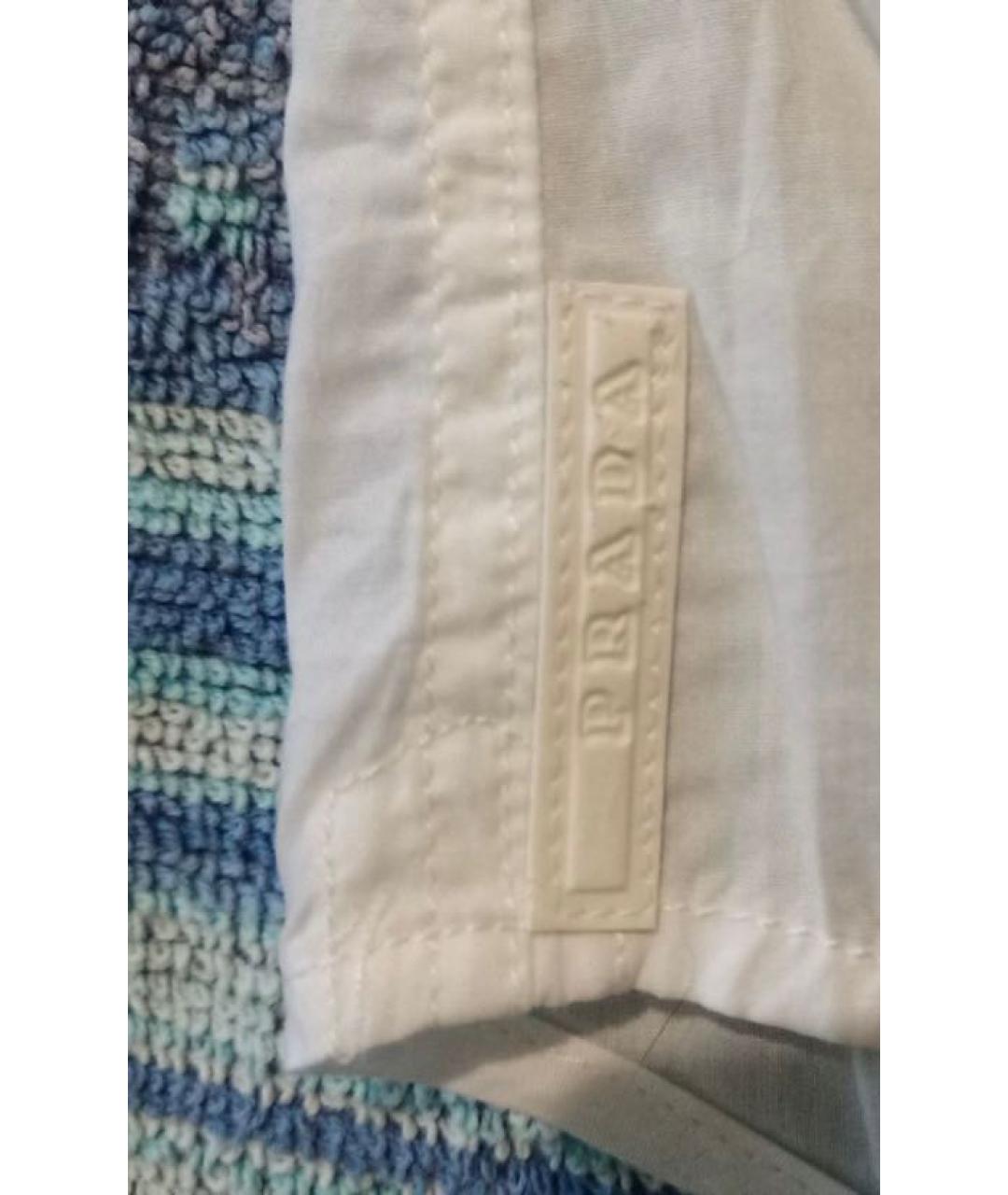 PRADA Белая хлопковая кэжуал рубашка, фото 3