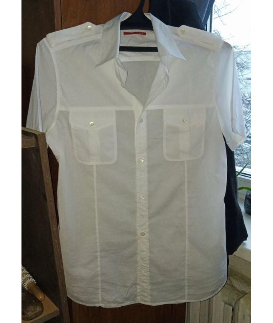 PRADA Белая хлопковая кэжуал рубашка, фото 7