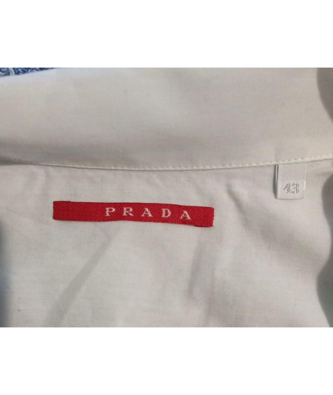 PRADA Белая хлопковая кэжуал рубашка, фото 4