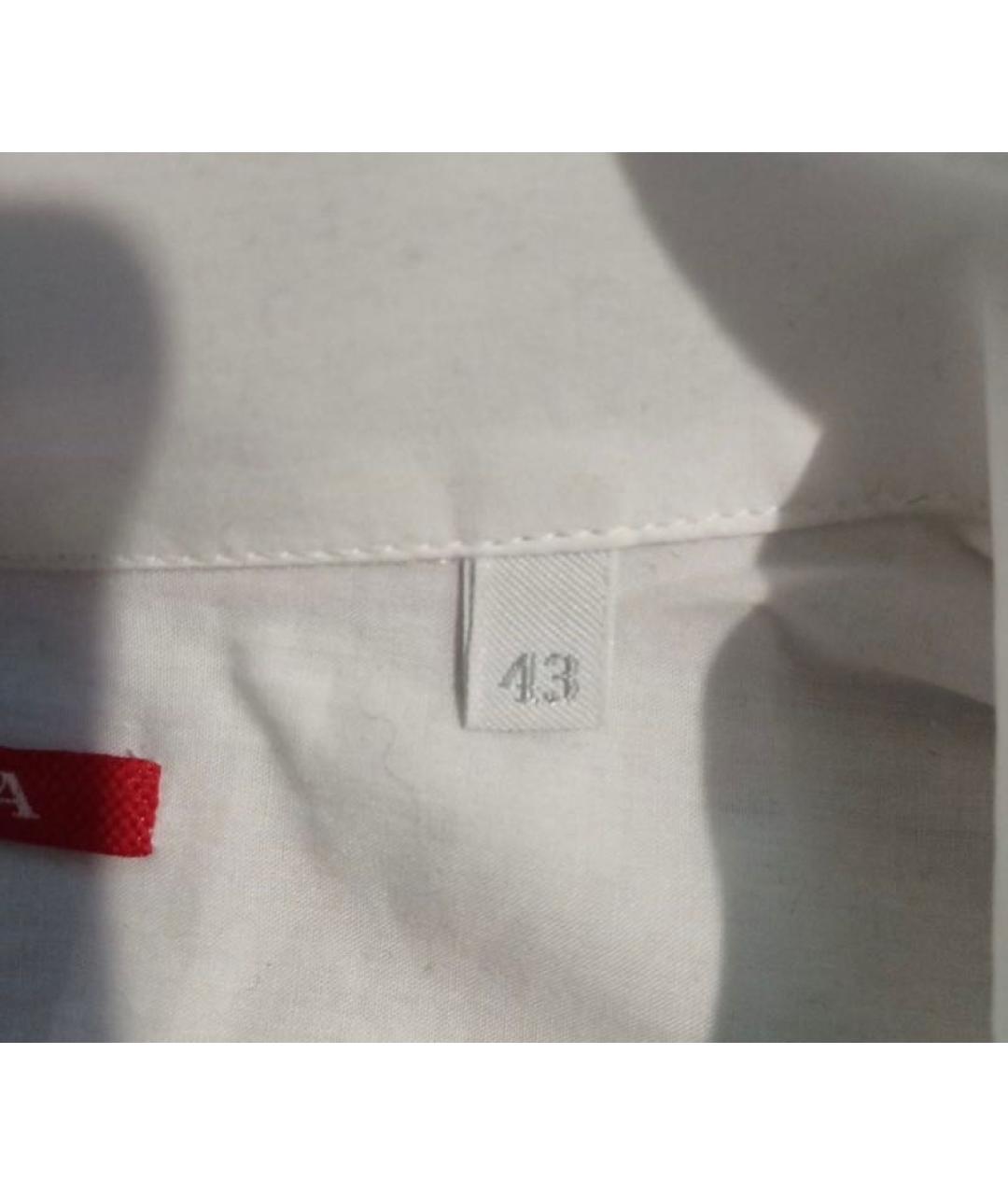 PRADA Белая хлопковая кэжуал рубашка, фото 6