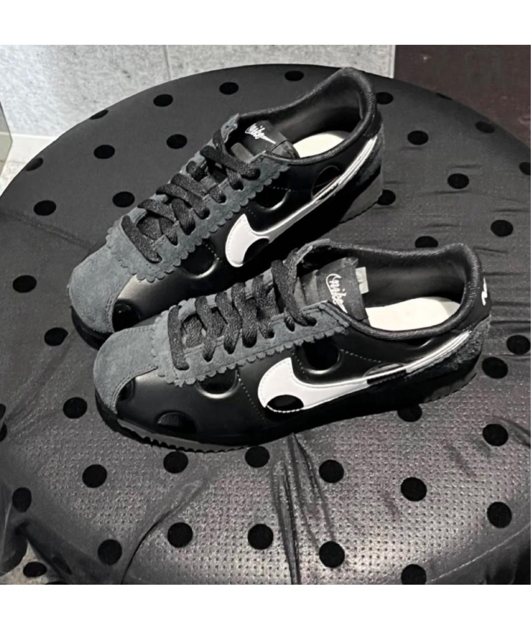 NIKE Черные кожаные кроссовки, фото 6