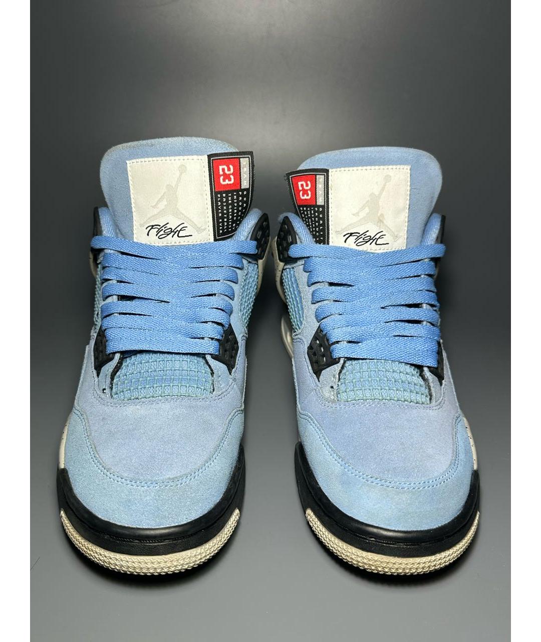 JORDAN Голубые замшевые высокие кроссовки / кеды, фото 2