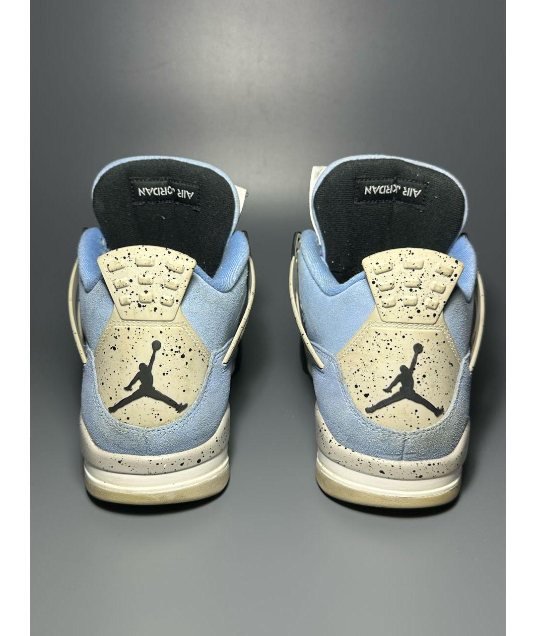 JORDAN Голубые замшевые высокие кроссовки / кеды, фото 4