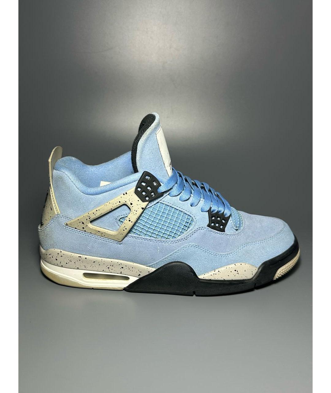 JORDAN Голубые замшевые высокие кроссовки / кеды, фото 9