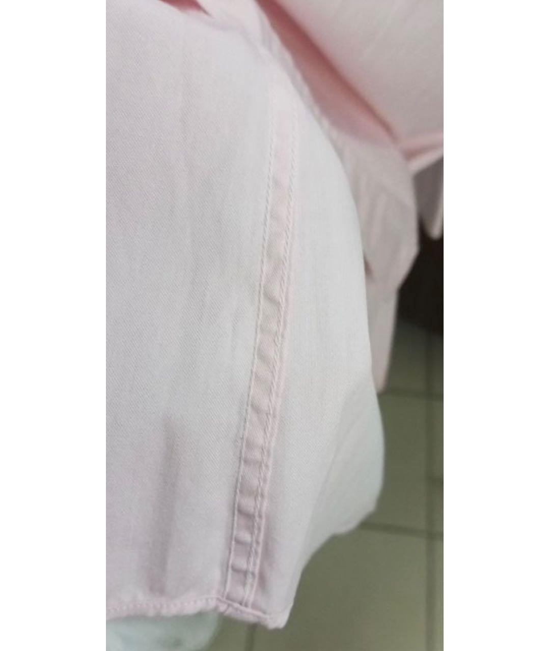 PRADA Розовая хлопковая классическая рубашка, фото 4