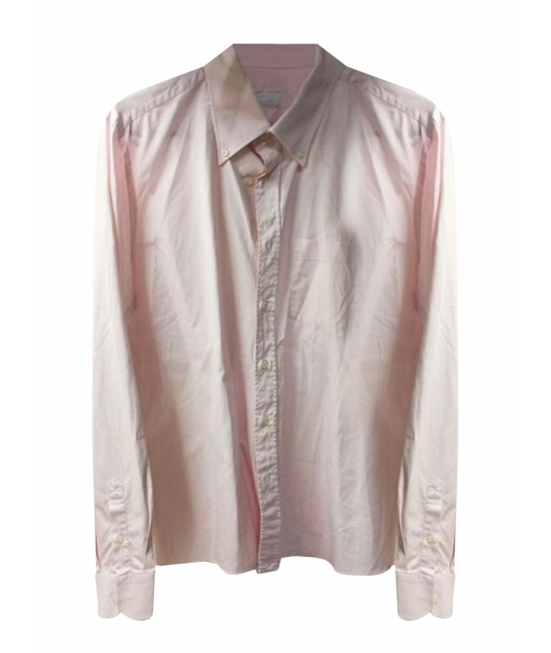PRADA Розовая хлопковая классическая рубашка, фото 1