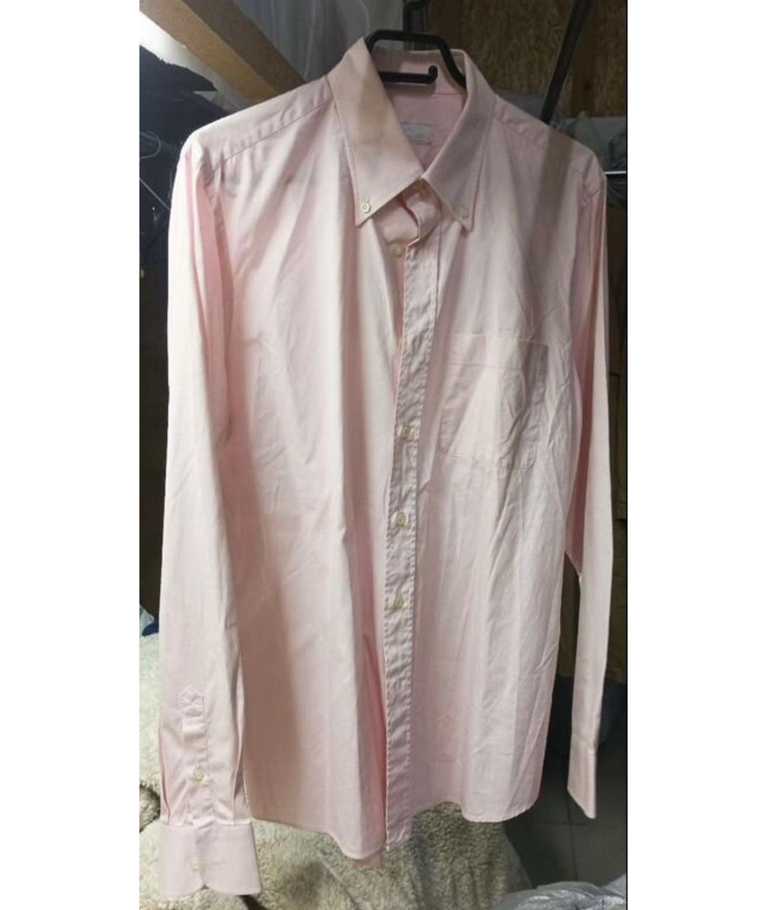 PRADA Розовая хлопковая классическая рубашка, фото 5