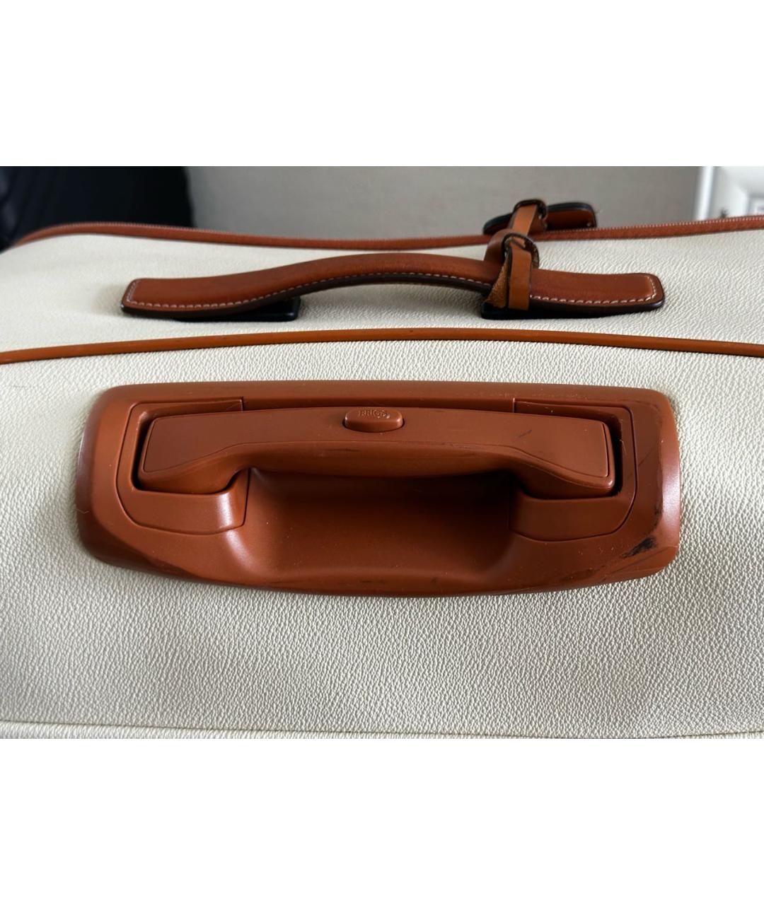 BRIC'S Бежевый кожаный чемодан, фото 6