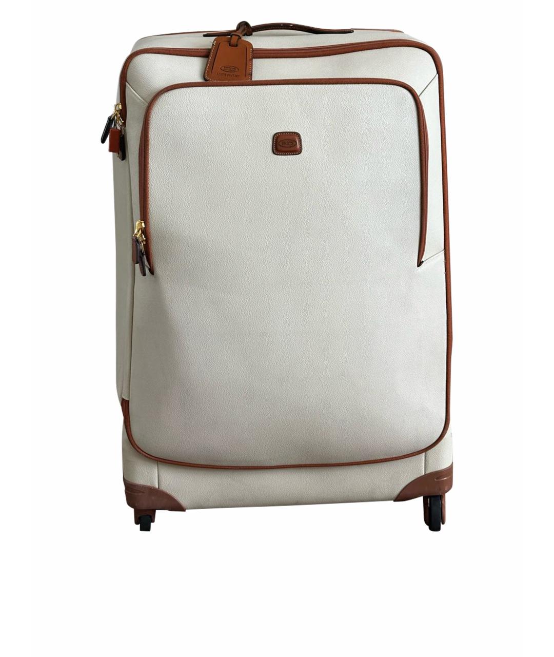 BRIC'S Бежевый кожаный чемодан, фото 1