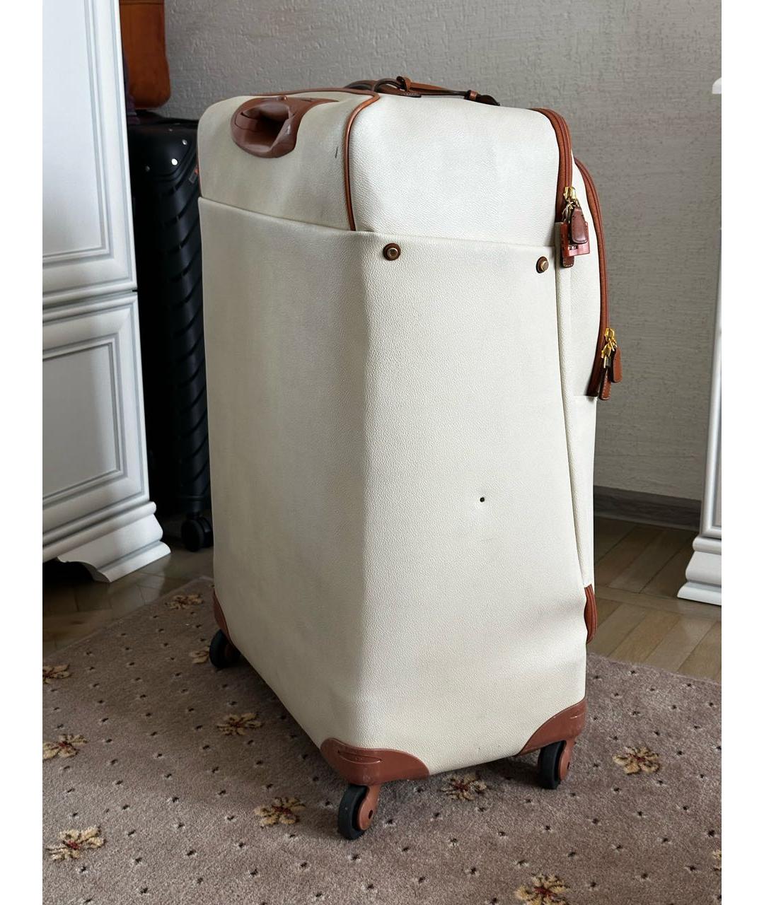 BRIC'S Бежевый кожаный чемодан, фото 4