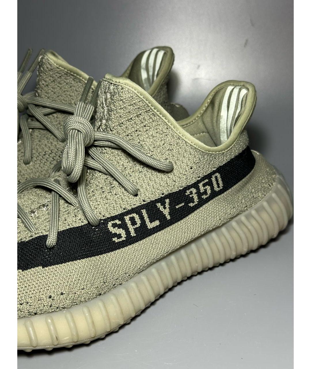 ADIDAS YEEZY Антрацитовые синтетические низкие кроссовки / кеды, фото 7