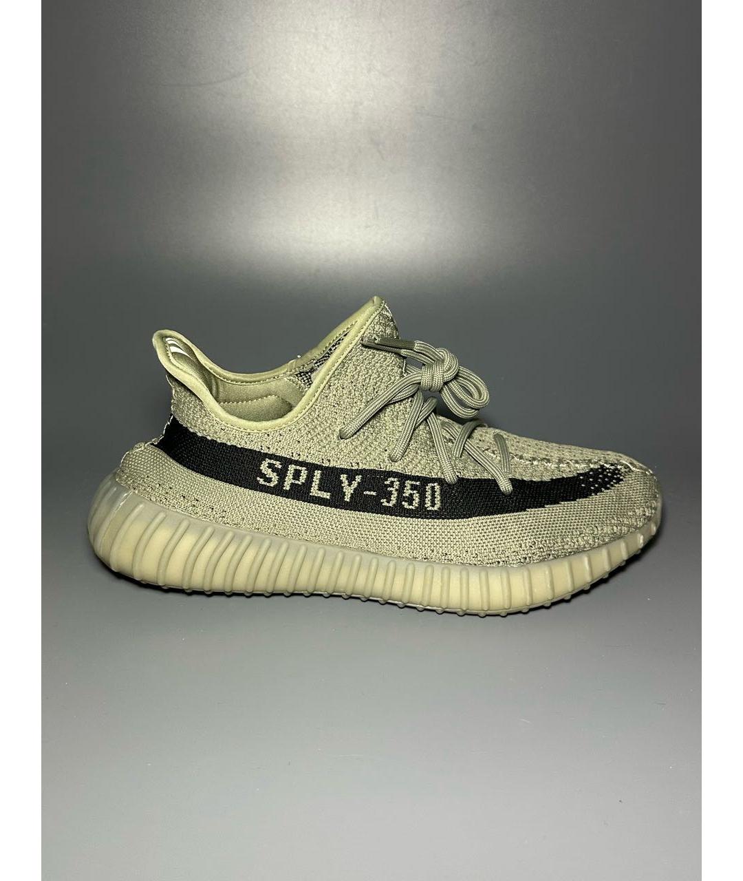 ADIDAS YEEZY Антрацитовые синтетические низкие кроссовки / кеды, фото 9