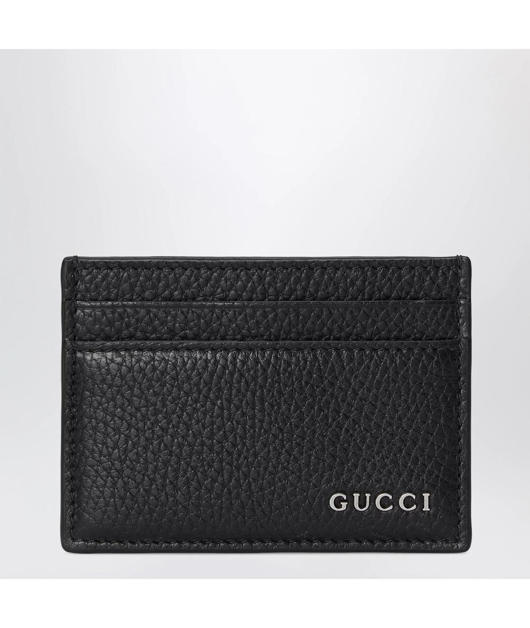GUCCI Черный кожаный кардхолдер, фото 3